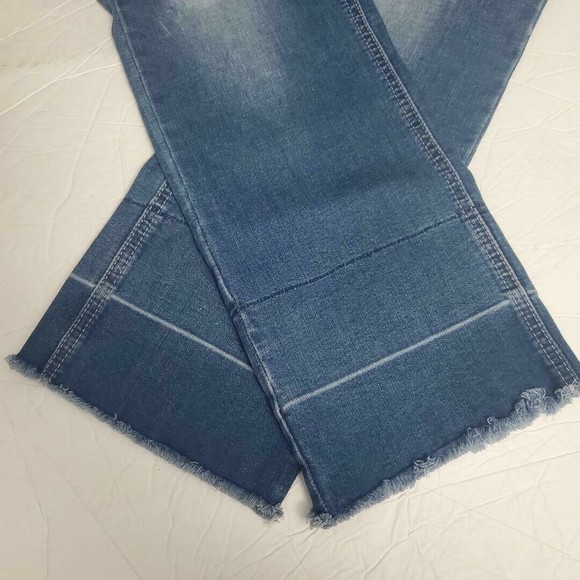 Salvaje Denim Womens Distressed Look Frayed Hem Button Fly Stretch Jeans Size 17 - Picture 7 of 9